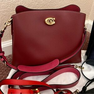 Coach Bag Burgundy Shoulder or Cross Body Authentic